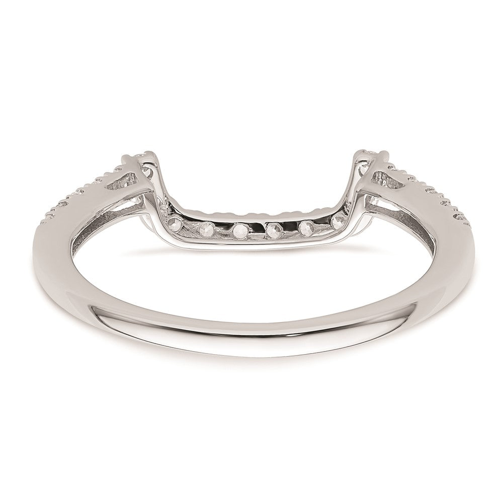 Trauring aus 14K Weißgold mit natürlichen Diamanten
