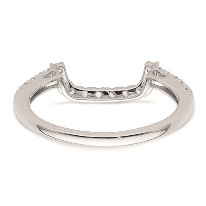 Trauring aus 14K Weißgold mit natürlichen Diamanten