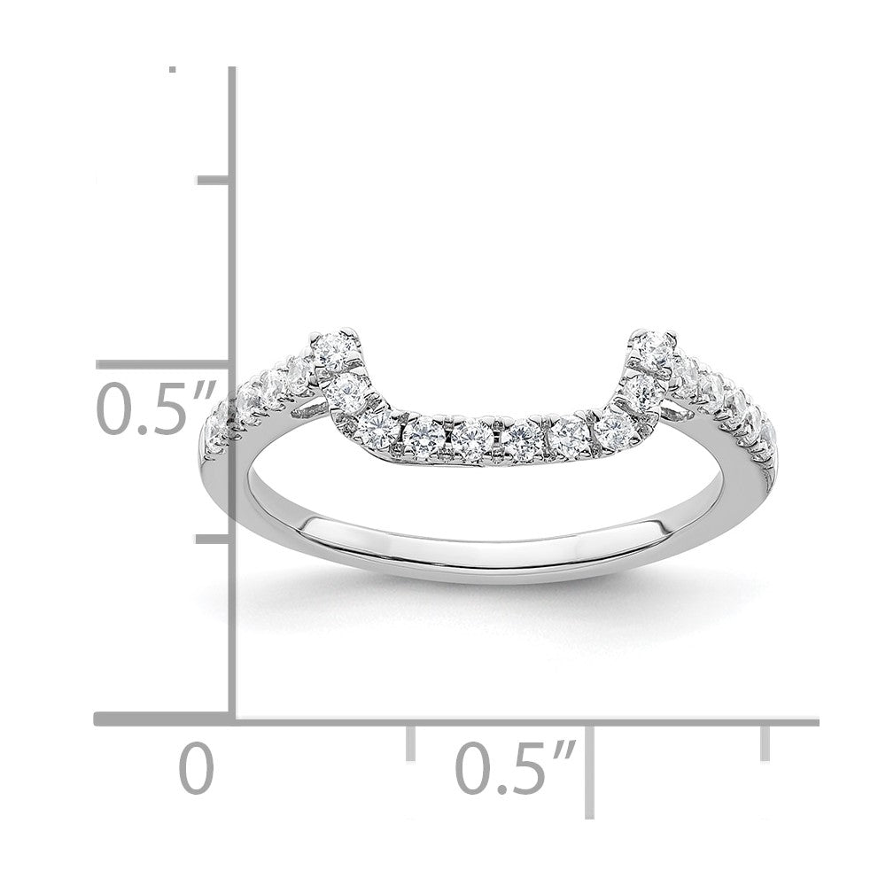 Trauring aus 14K Weißgold mit natürlichen Diamanten