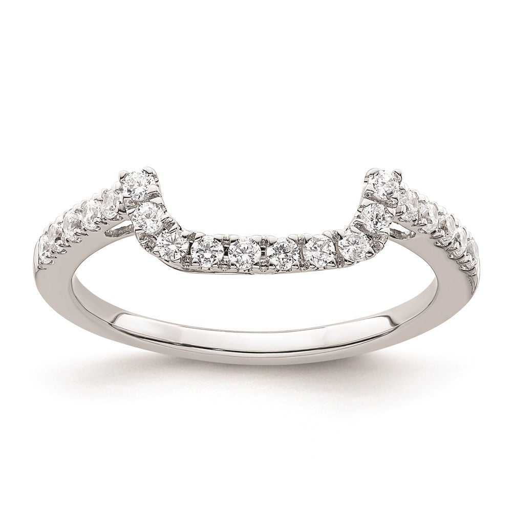 Trauring aus 14K Weißgold mit natürlichen Diamanten