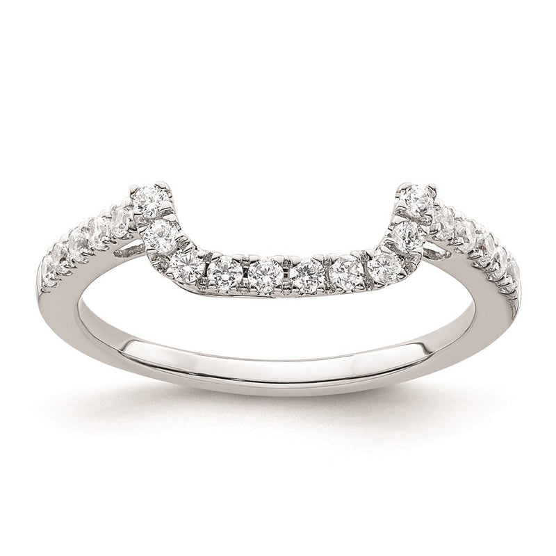 Ehering aus 14K Weißgold mit natürlichen Diamanten