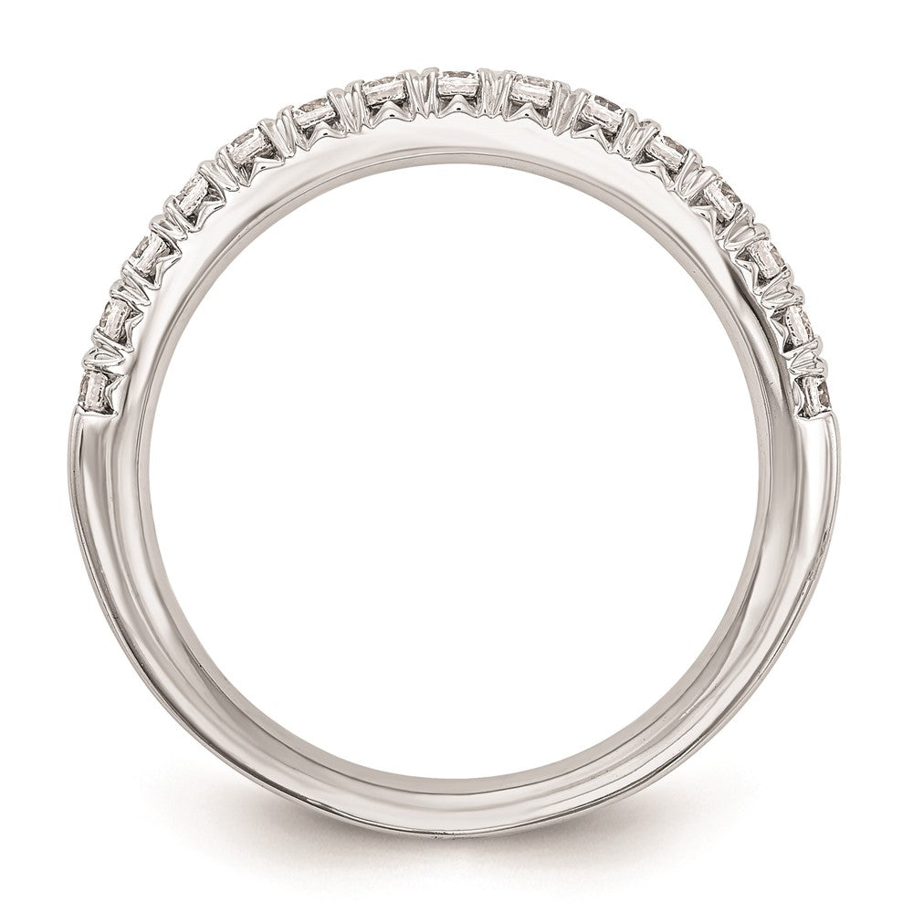 14K Weißgold Ehering mit natürlichen Diamanten