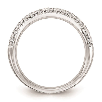 14K Weißgold Ehering mit natürlichen Diamanten