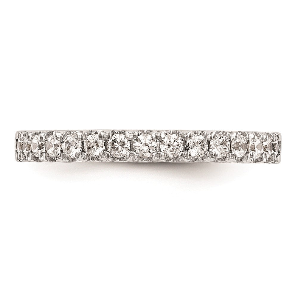 14K Weißgold Ehering mit natürlichen Diamanten