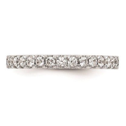 14K Weißgold Ehering mit natürlichen Diamanten