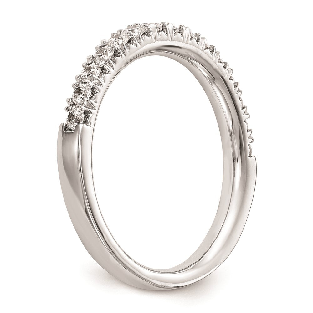 14K Weißgold Ehering mit natürlichen Diamanten