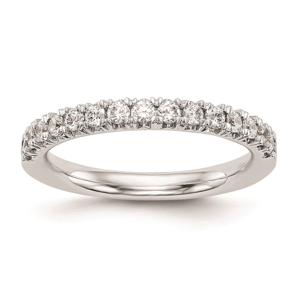 14K Weißgold Ehering mit natürlichen Diamanten