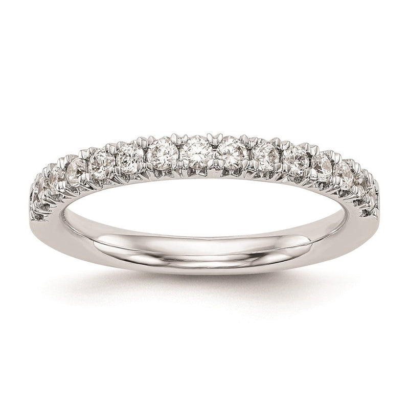 14K Weißgold Ehering mit natürlichen Diamanten