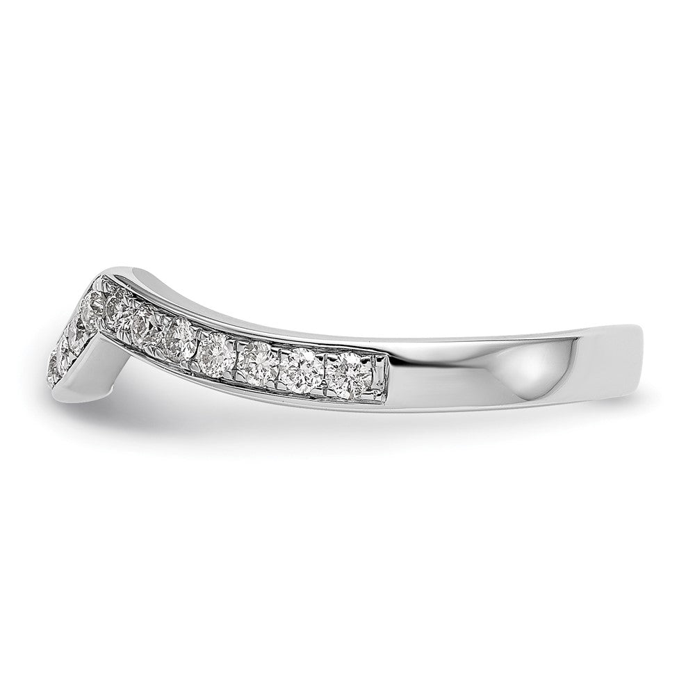 14K Weißgold Ehering mit natürlichen Diamanten 0,4 ct