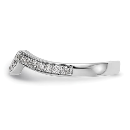 14K Weißgold Ehering mit natürlichen Diamanten 0,4 ct