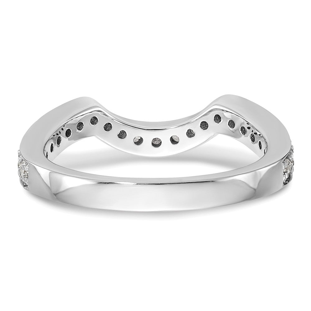14K Weißgold Ehering mit natürlichen Diamanten 0,4 ct