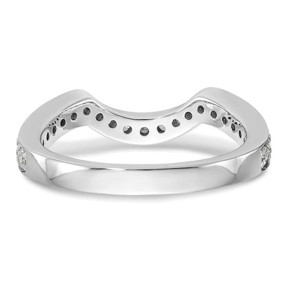 14K Weißgold Ehering mit natürlichen Diamanten 0,4 ct
