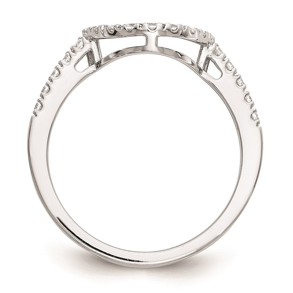 14K Weißgold Ehering mit natürlichen Diamanten, 0,21 ct