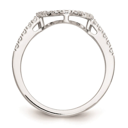14K Weißgold Ehering mit natürlichen Diamanten, 0,21 ct
