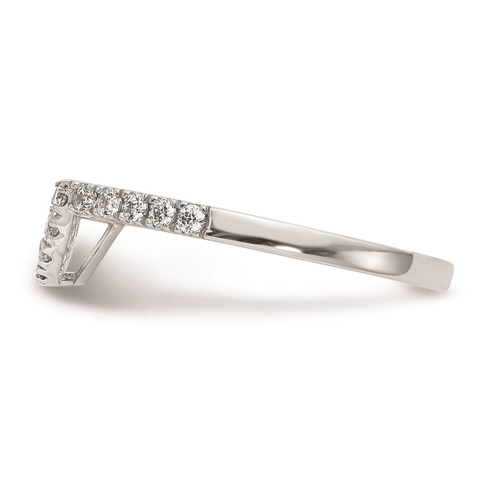 14K Weißgold Ehering mit natürlichen Diamanten, 0,21 ct