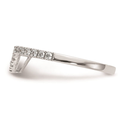 14K Weißgold Ehering mit natürlichen Diamanten, 0,21 ct