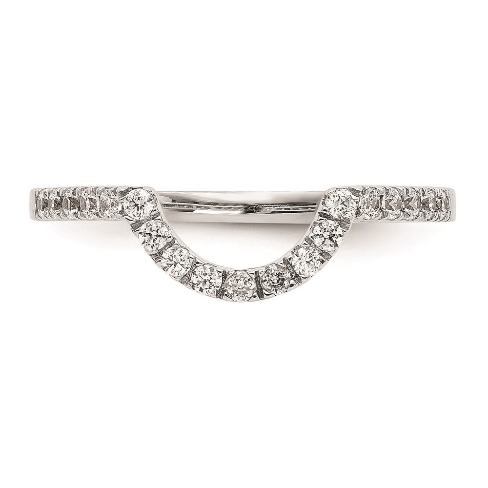 14K Weißgold Ehering mit natürlichen Diamanten, 0,21 ct