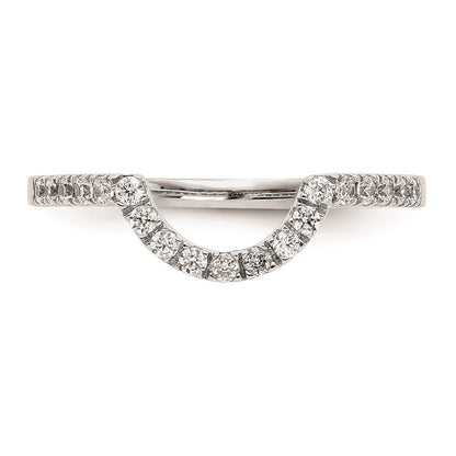 14K Weißgold Ehering mit natürlichen Diamanten, 0,21 ct