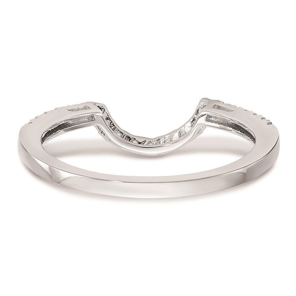 14K Weißgold Ehering mit natürlichen Diamanten, 0,21 ct
