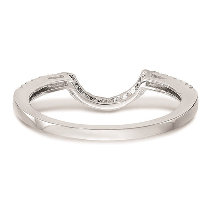 14K Weißgold Ehering mit natürlichen Diamanten, 0,21 ct
