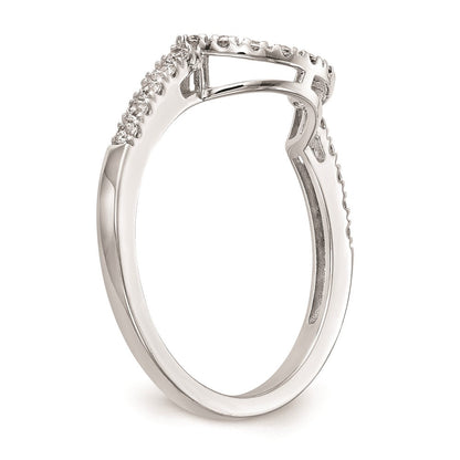 14K Weißgold Ehering mit natürlichen Diamanten, 0,21 ct