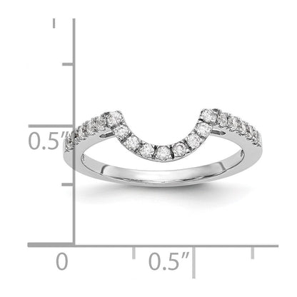 14K Weißgold Ehering mit natürlichen Diamanten, 0,21 ct