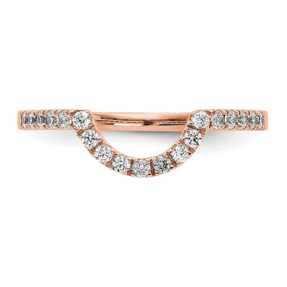 14K Roségold Ehering mit echten Diamanten