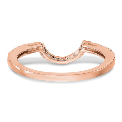 14K Roségold Ehering mit echten Diamanten