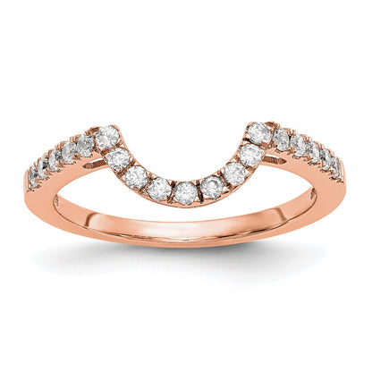 14K Roségold Ehering mit echten Diamanten
