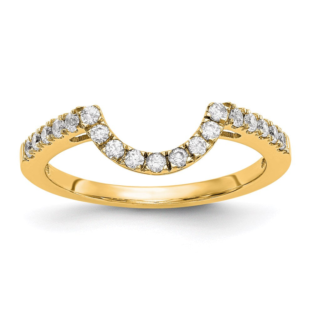 14K Gelbgold Ehering mit echten Diamanten
