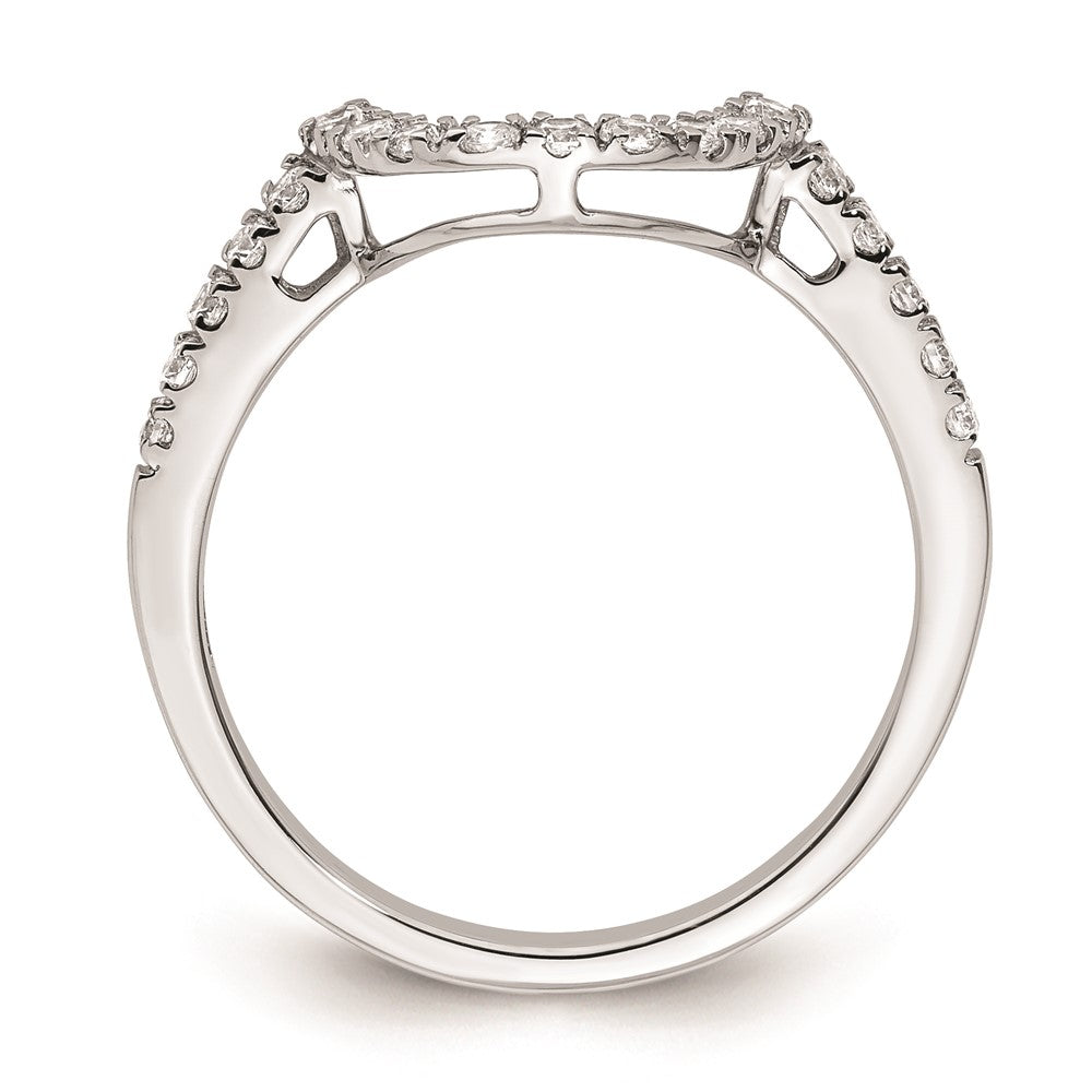 Ehering aus 14K Weißgold mit natürlichen Diamanten