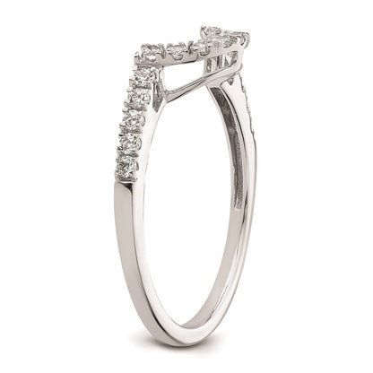 Ehering aus 14K Weißgold mit natürlichen Diamanten