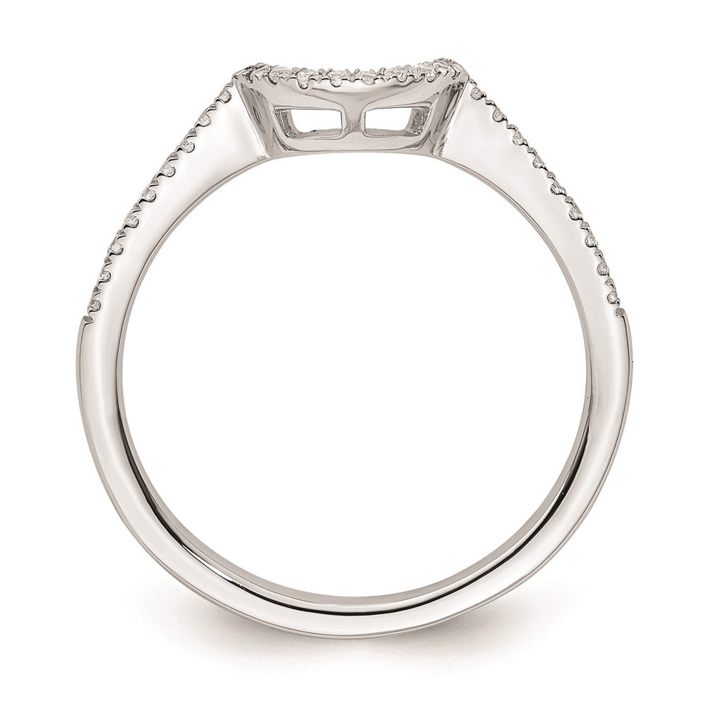 14K Weißgold Ehering mit natürlichen Diamanten