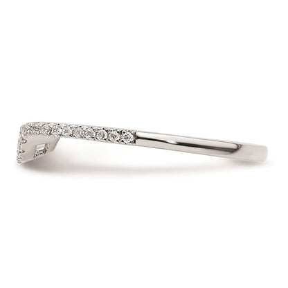 14K Weißgold Ehering mit natürlichen Diamanten