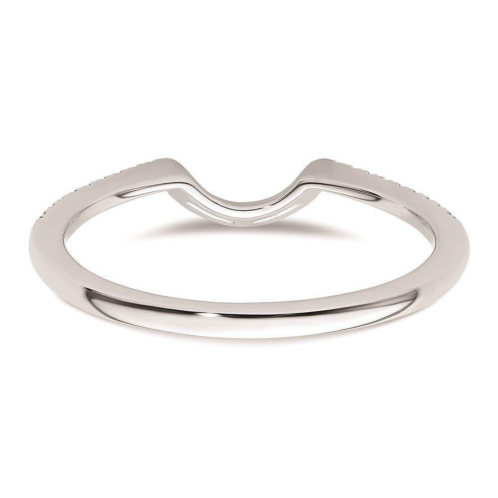 14K Weißgold Ehering mit natürlichen Diamanten