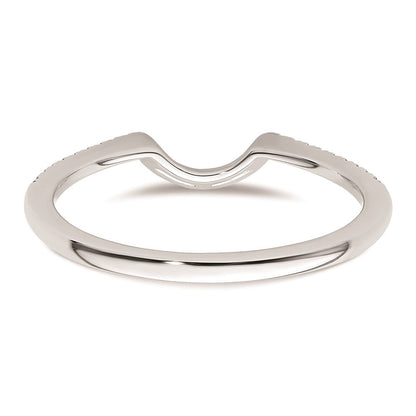 14K Weißgold Ehering mit natürlichen Diamanten