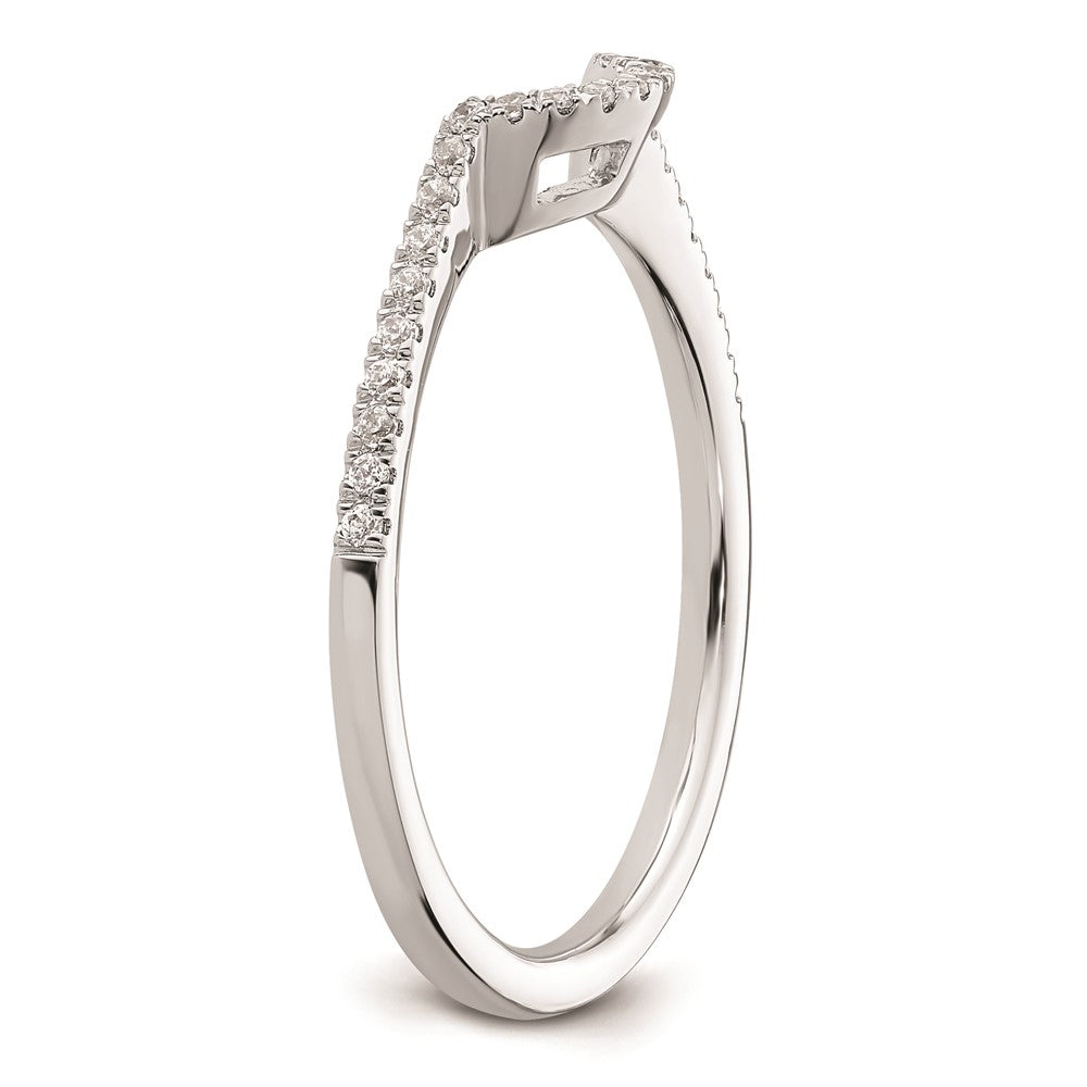 14K Weißgold Ehering mit natürlichen Diamanten