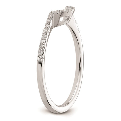 14K Weißgold Ehering mit natürlichen Diamanten