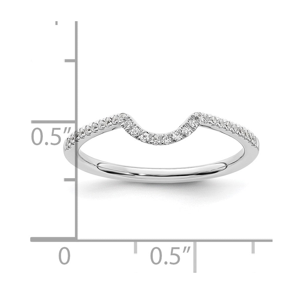 14K Weißgold Ehering mit natürlichen Diamanten