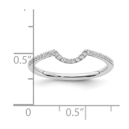 14K Weißgold Ehering mit natürlichen Diamanten