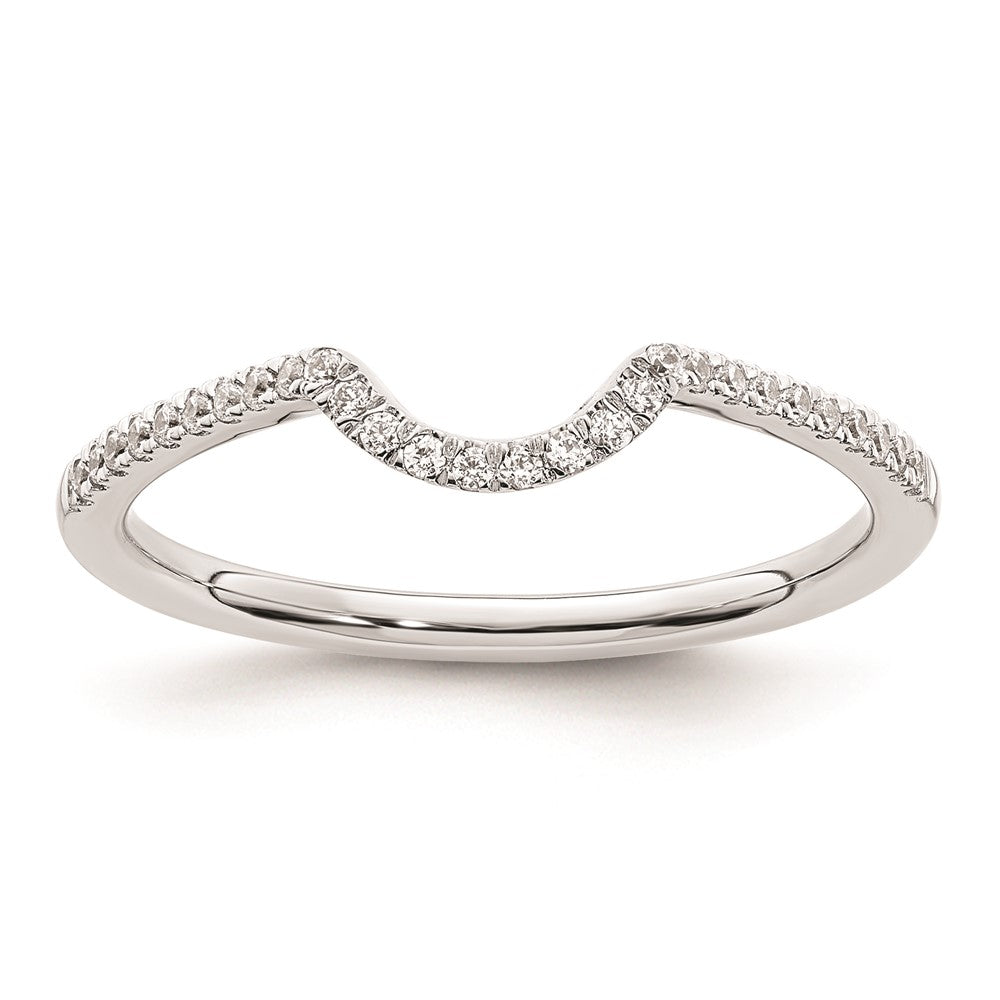 14K Weißgold Ehering mit natürlichen Diamanten