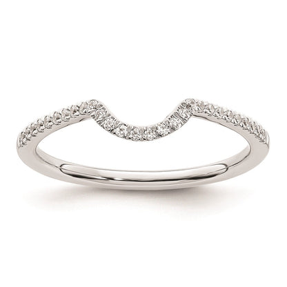 14K Weißgold Ehering mit natürlichen Diamanten