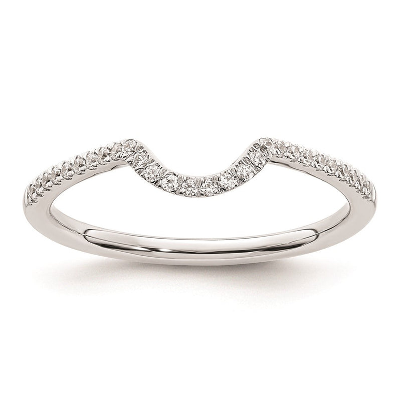 14K Weißgold Ehering mit natürlichen Diamanten