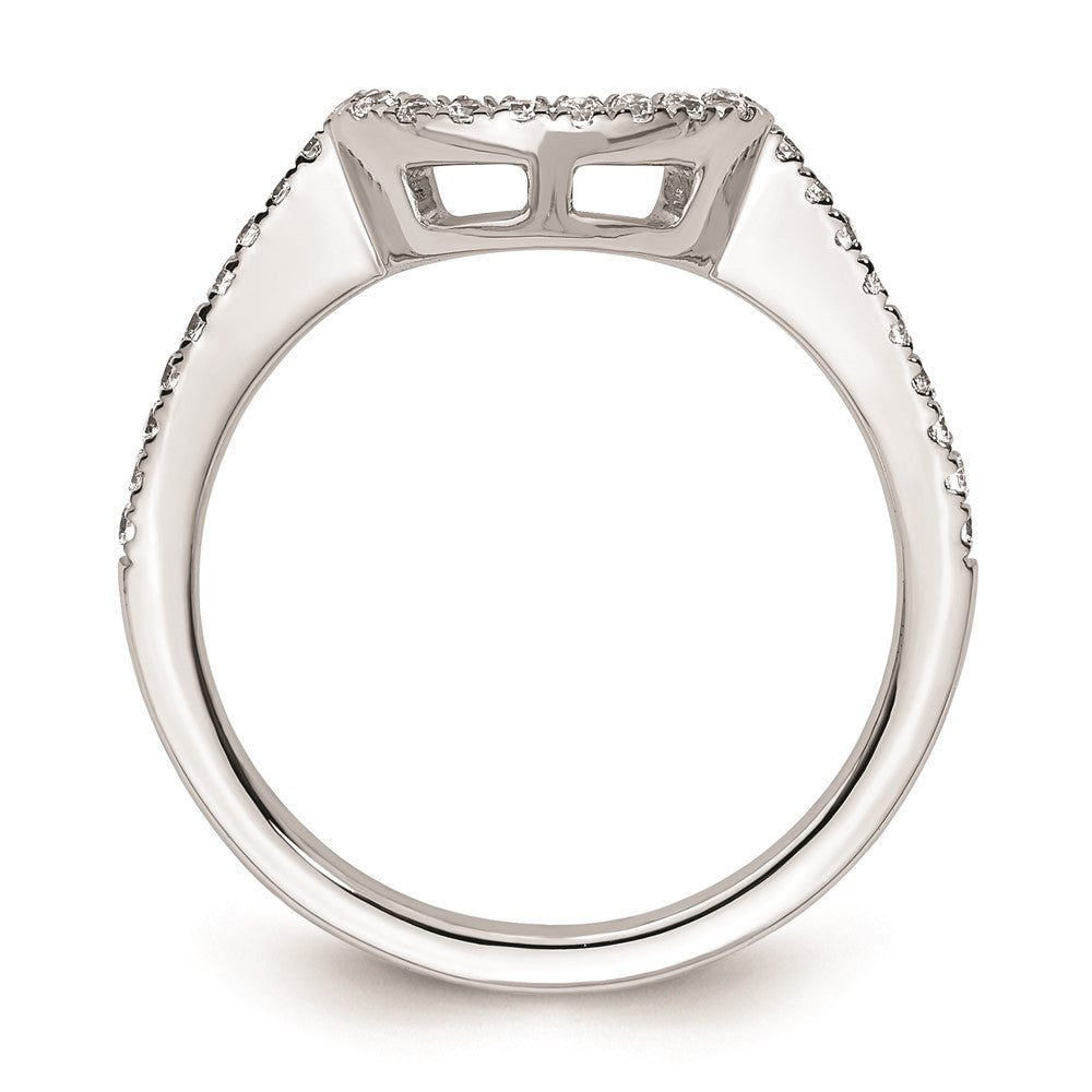 Ehering aus 14K Weißgold mit natürlichem Diamant