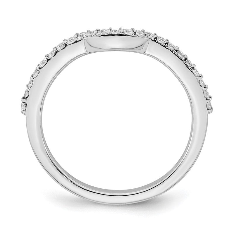 585 Weißgold Ehering mit natürlichen Diamanten