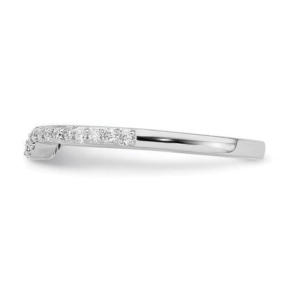 585 Weißgold Ehering mit natürlichen Diamanten