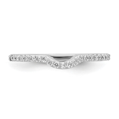 585 Weißgold Ehering mit natürlichen Diamanten