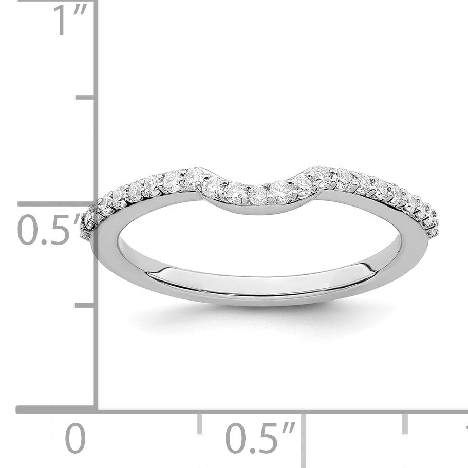 585 Weißgold Ehering mit natürlichen Diamanten