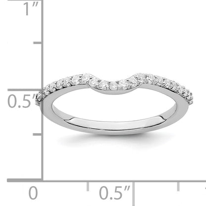585 Weißgold Ehering mit natürlichen Diamanten