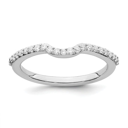 585 Weißgold Ehering mit natürlichen Diamanten